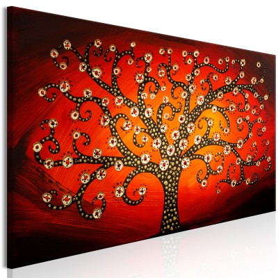 Πίνακας ζε καμβά - Fiery Tree (1 Part) Narrow
