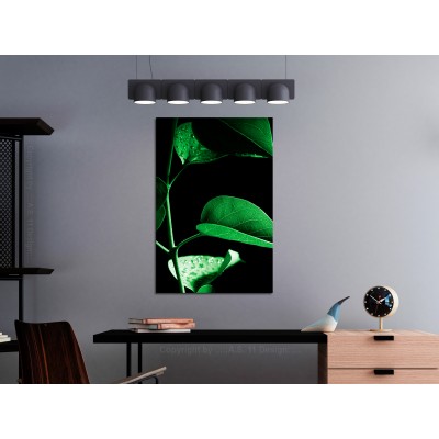 Πίνακας ζε καμβά - Plant in Black (1 Part) Vertical