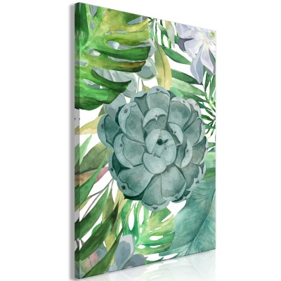 Πίνακας ζε καμβά - Tropical Flora (1 Part) Vertical