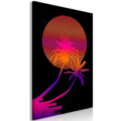 Πίνακας ζε καμβά - Palm at Sunrise (1 Part) Vertical