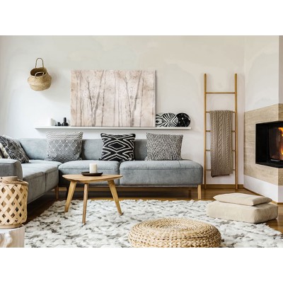 Πίνακας ζε καμβά - Beige Forest of Thoughts (1 Part) Wide