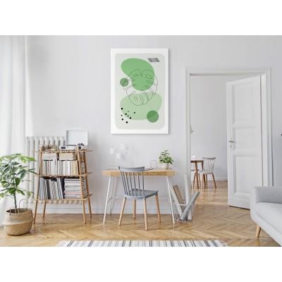 Πίνακας ζε καμβά - Green Aesthetics of Monstera (1 Part) Vertical