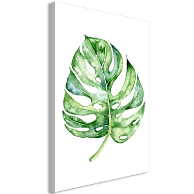 Πίνακας ζε καμβά - Watercolor Monstera (1 Part) Vertical