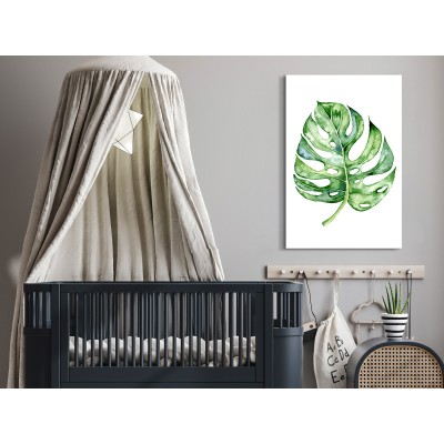 Πίνακας ζε καμβά - Watercolor Monstera (1 Part) Vertical