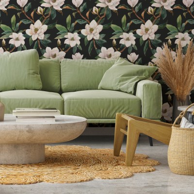 Ταπετσαρία - White Magnolias