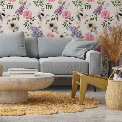 Ταπετσαρία - Roses and Lilacs