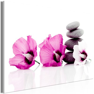 Πίνακας ζε καμβά - Calm Mallow (1 Part) Wide Pink