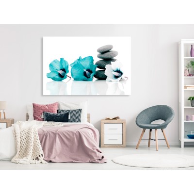 Πίνακας ζε καμβά - Calm Mallow (1 Part) Wide Turquoise