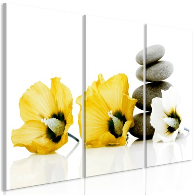 Πίνακας ζε καμβά - Calm Mallow (3 Parts) Yellow