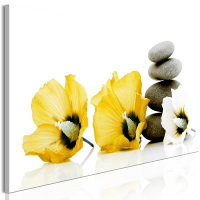 Πίνακας ζε καμβά - Calm Mallow (1 Part) Narrow Yellow