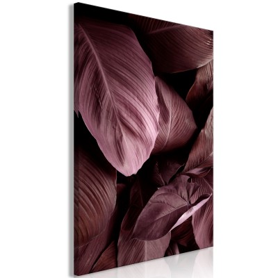 Πίνακας ζε καμβά - Velvet Leaves (1 Part) Vertical