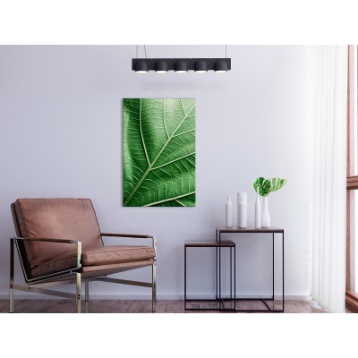 Πίνακας ζε καμβά - Malachite Leaf (1 Part) Vertical