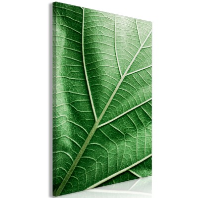 Πίνακας ζε καμβά - Malachite Leaf (1 Part) Vertical
