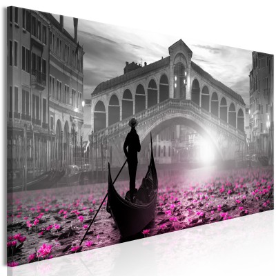 Πίνακας ζε καμβά - Magic Venice (1 Part) Narrow Grey