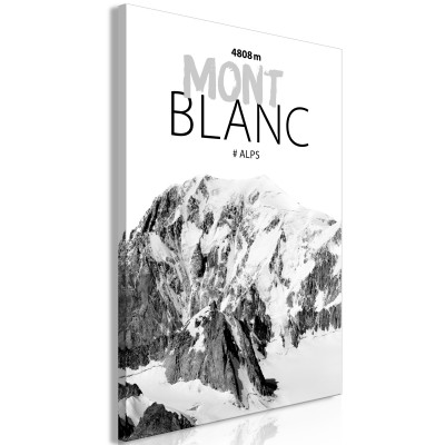 Πίνακας ζε καμβά - Mont Blanc (1 Part) Vertical