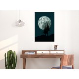 Πίνακας ζε καμβά - Beautiful Full Moon (1 Part) Vertical
