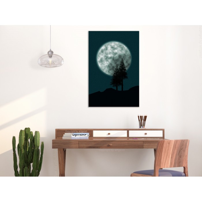 Πίνακας ζε καμβά - Beautiful Full Moon (1 Part) Vertical