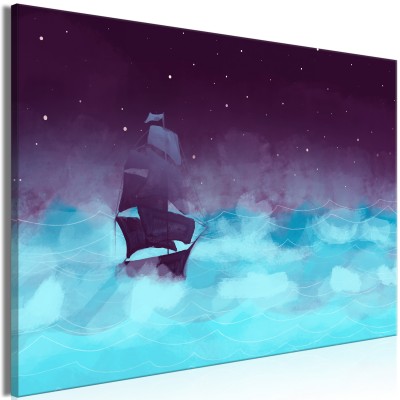 Πίνακας ζε καμβά - Night Waves (1 Part) Wide - Third Variant