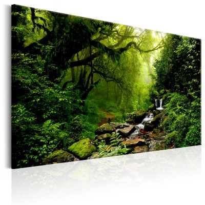 Πίνακας ζε καμβά - Waterfall in the Forest