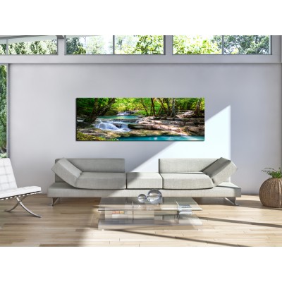 Πίνακας ζε καμβά - Nature: Forest Waterfall