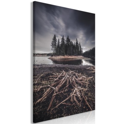 Πίνακας ζε καμβά - Wooded Island (1 Part) Vertical