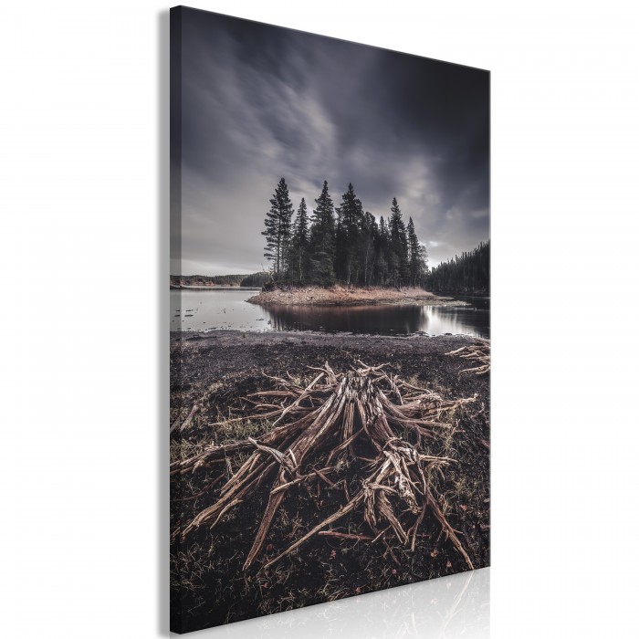 Πίνακας ζε καμβά - Wooded Island (1 Part) Vertical