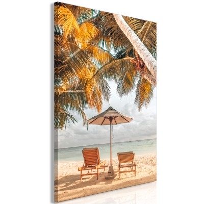 Πίνακας ζε καμβά - Palm Umbrella (1 Part) Vertical