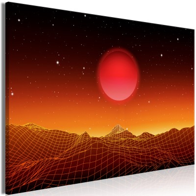 Πίνακας ζε καμβά - Futuristic landscape (1 Part) Wide