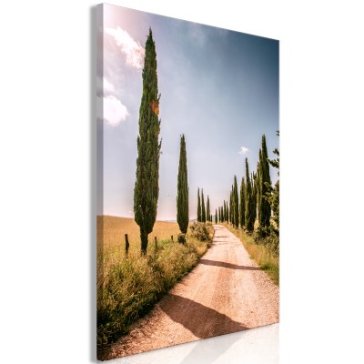 Πίνακας ζε καμβά - Italian cypresses (1 Part) Vertical