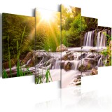 Πίνακας ζε καμβά - Forest Waterfall