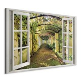 Πίνακας ζε καμβά - Window: View on Pergola