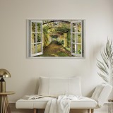 Πίνακας ζε καμβά - Window: View on Pergola