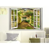 Πίνακας ζε καμβά - Window: View on Pergola