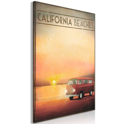 Πίνακας ζε καμβά - California Beaches (1 Part) Vertical