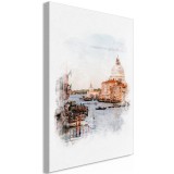 Πίνακας ζε καμβά - Watercolour Venice (1 Part) Vertical