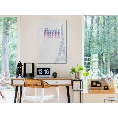 Πίνακας ζε καμβά - Paris in Watercolours (1 Part) Vertical