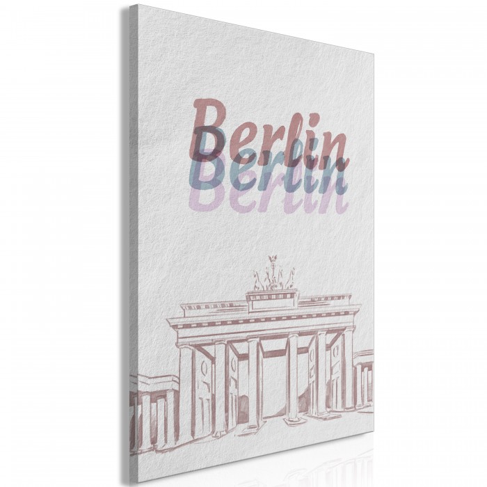 Πίνακας ζε καμβά - Berlin in Watercolours (1 Part) Vertical