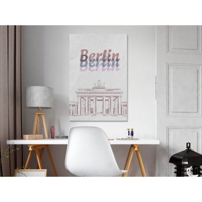 Πίνακας ζε καμβά - Berlin in Watercolours (1 Part) Vertical