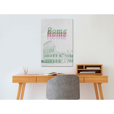 Πίνακας ζε καμβά - Rome in Watercolours (1 Part) Vertical