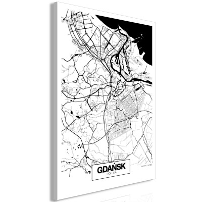 Πίνακας ζε καμβά - City Plan: Gdansk (1 Part) Vertical