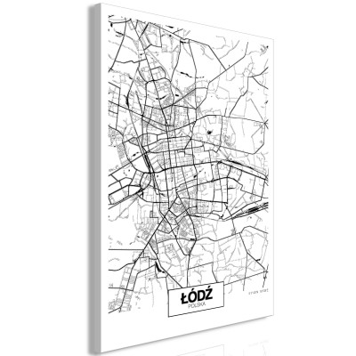Πίνακας ζε καμβά - City Plan: Lodz (1 Part) Vertical