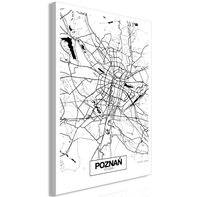 Πίνακας ζε καμβά - City Plan: Poznan (1 Part) Vertical