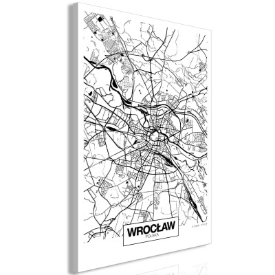 Πίνακας ζε καμβά - City Plan: Wroclaw (1 Part) Vertical