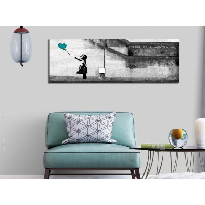 Πίνακας ζε καμβά - There is Always Hope (1 Part) Narrow Turquoise