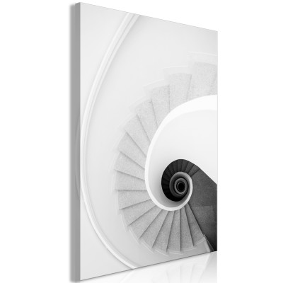 Πίνακας ζε καμβά - White Stairs (1 Part) Vertical