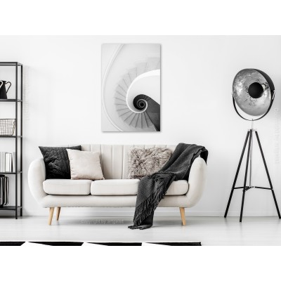Πίνακας ζε καμβά - White Stairs (1 Part) Vertical