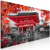 Πίνακας ζε καμβά - Kyoto, Japan (5 Parts) Narrow