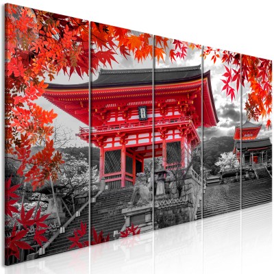 Πίνακας ζε καμβά - Kyoto, Japan (5 Parts) Narrow
