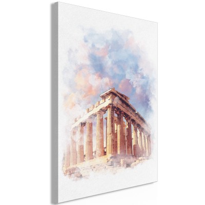 Πίνακας ζε καμβά - Painted Parthenon (1 Part) Vertical