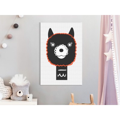 Πίνακας ζε καμβά - Decorative Alpaca (1 Part) Vertical